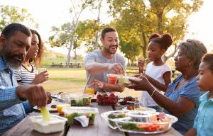 multi generational family picnic